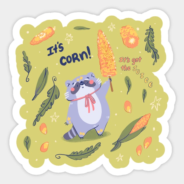 It's corn! Sticker by The Moonborn